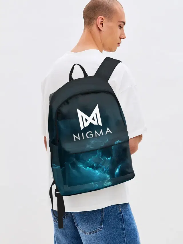Джинсовый рюкзак с принтом «Dota2 — Nigma»