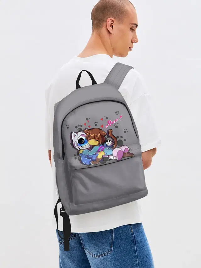 Джинсовый рюкзак с принтом «Undertale»
