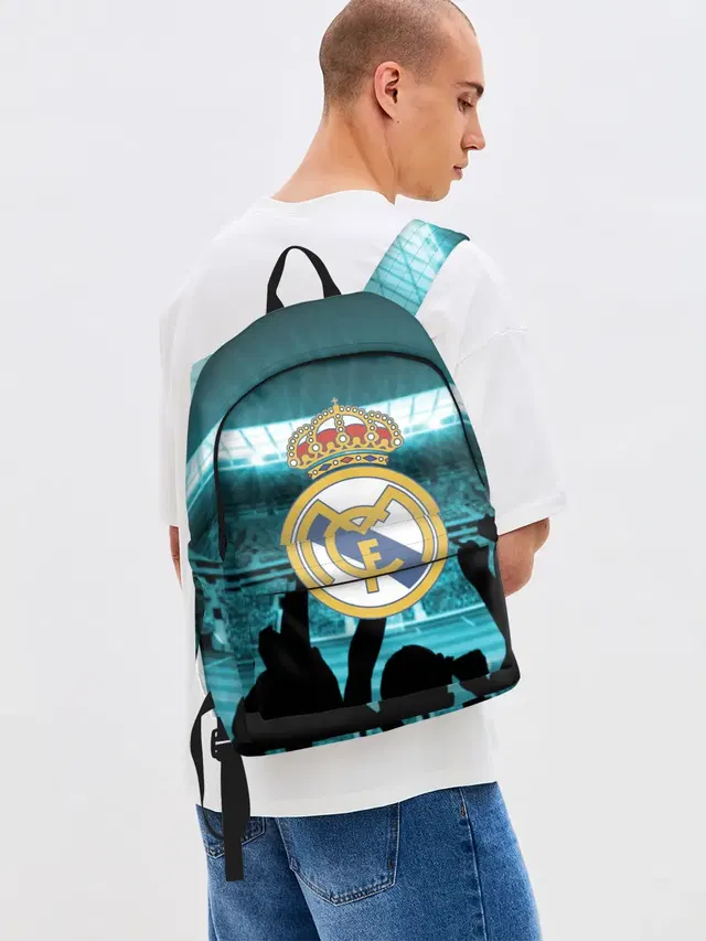 Джинсовый рюкзак с принтом «Real Madrid CF»