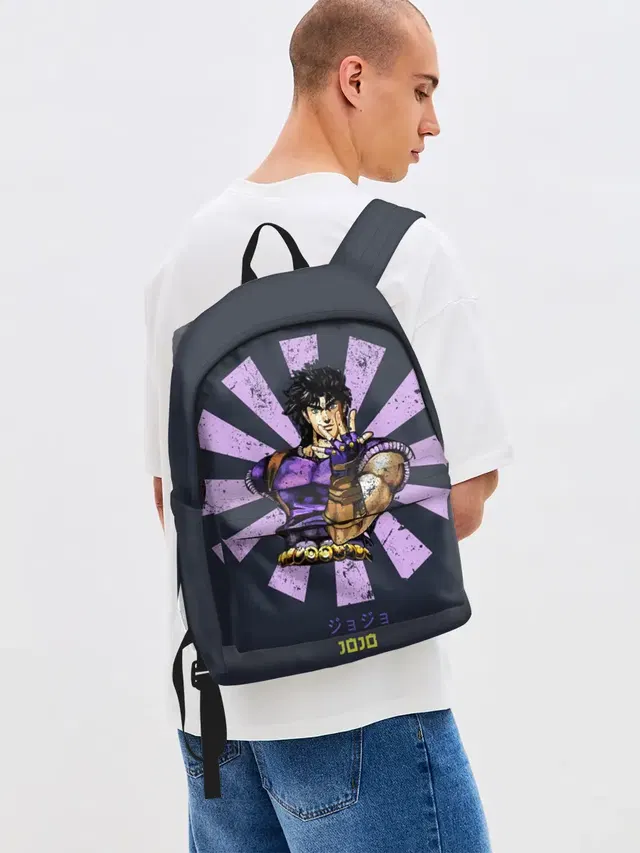 Джинсовый рюкзак с принтом «Joseph Joestar»