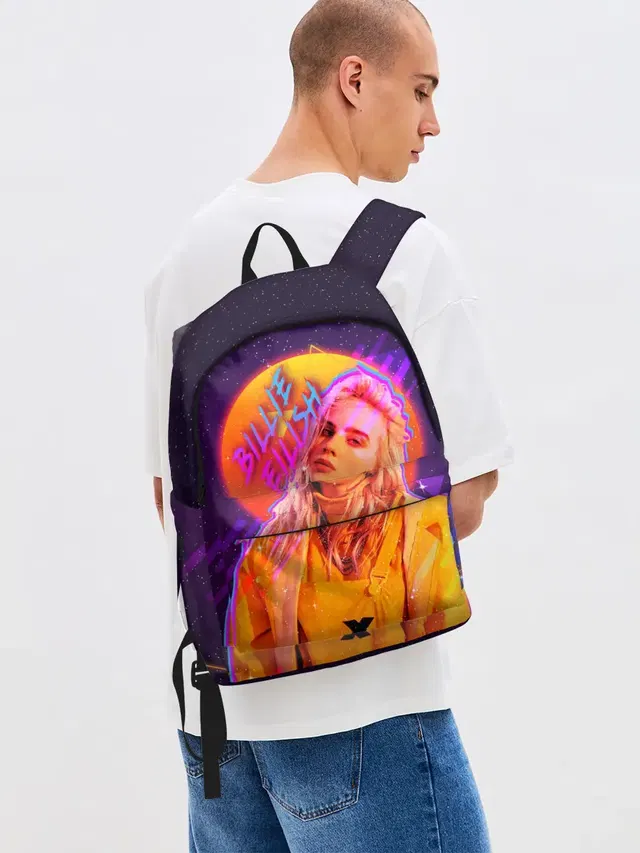 Джинсовый рюкзак с принтом «Billie Eilish»
