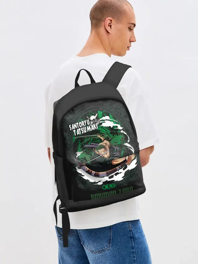 Джинсовый рюкзак с принтом «Santoryu Tatsumaki»