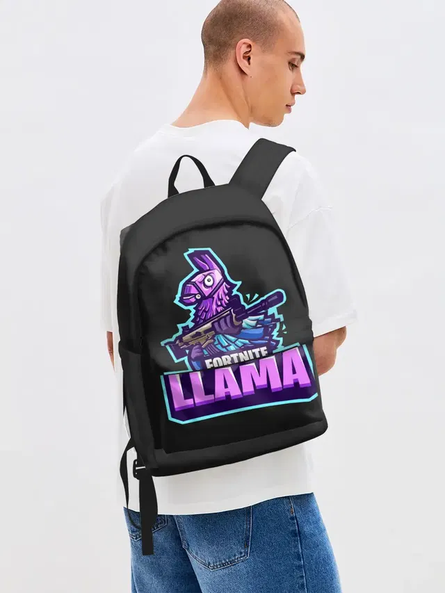 Джинсовый рюкзак с принтом «Fortnite LLAMA»