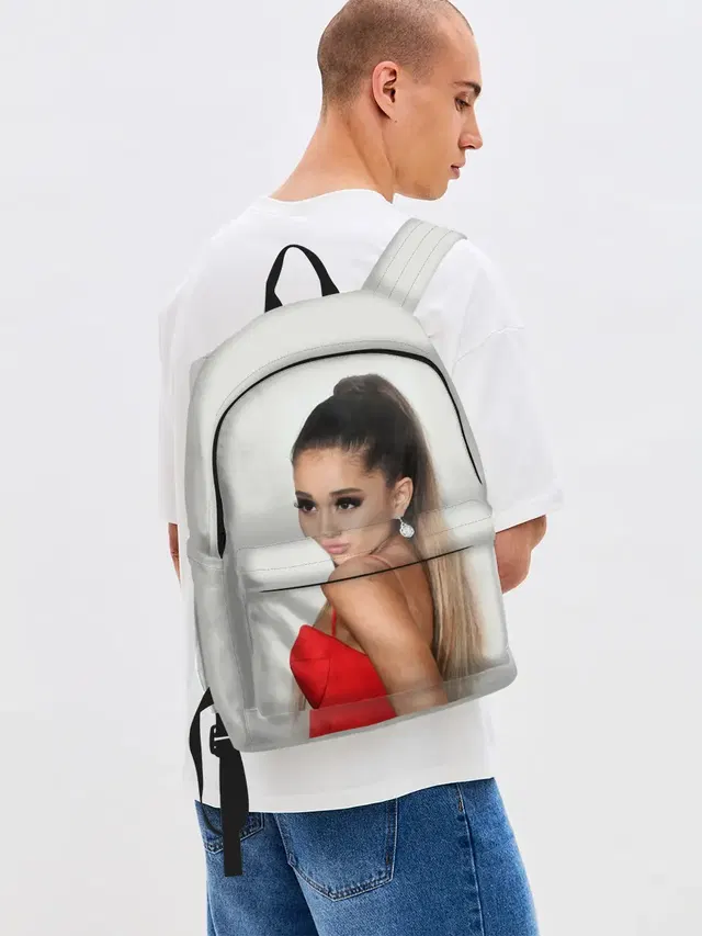 Джинсовый рюкзак с принтом «Ариана Гранде — Ariana Grande»