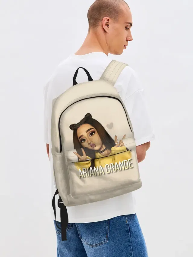 Джинсовый рюкзак с принтом «Ариана Гранде — Ariana Grande»