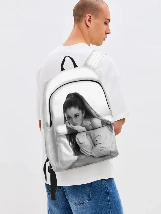 Джинсовый рюкзак с принтом «Ариана Гранде — Ariana Grande»