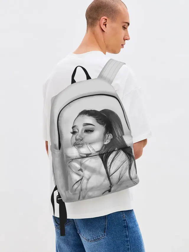 Джинсовый рюкзак с принтом «Ариана Гранде — Ariana Grande»