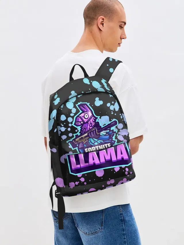 Джинсовый рюкзак с принтом «Mascot logo — Fortnite LLAMA»