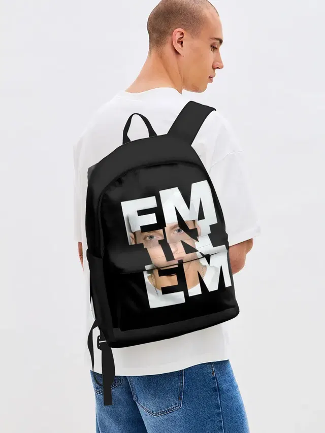 Джинсовый рюкзак с принтом «Eminem»