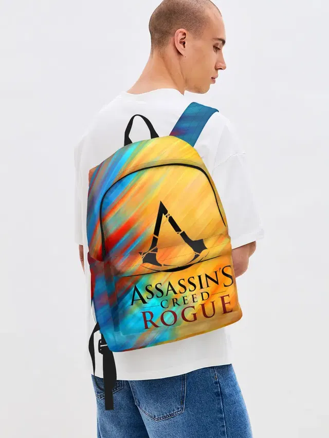 Джинсовый рюкзак с принтом «assassins»