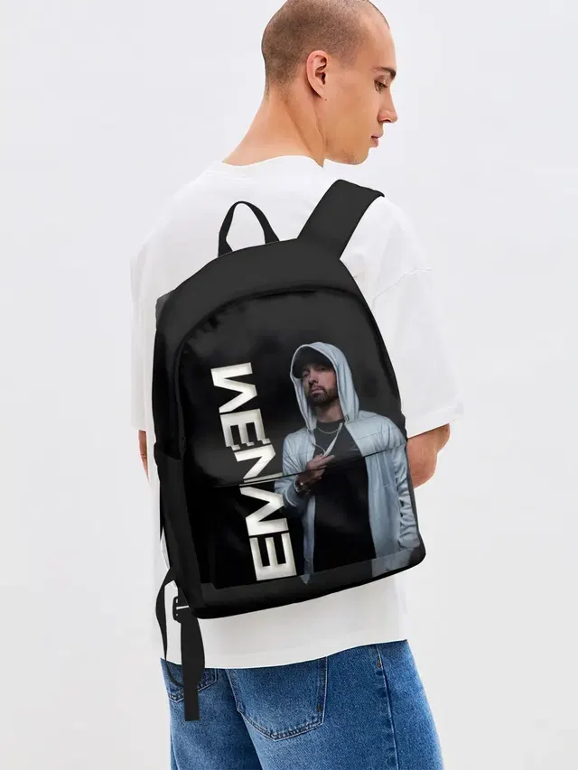 Джинсовый рюкзак с принтом «Eminem»