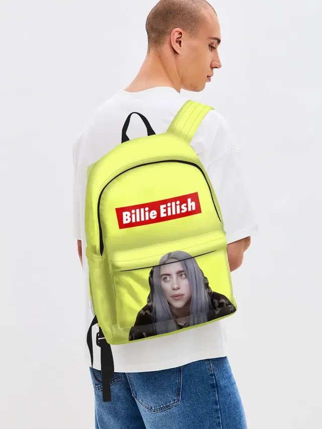 Джинсовый рюкзак с принтом «Billie Eilish»