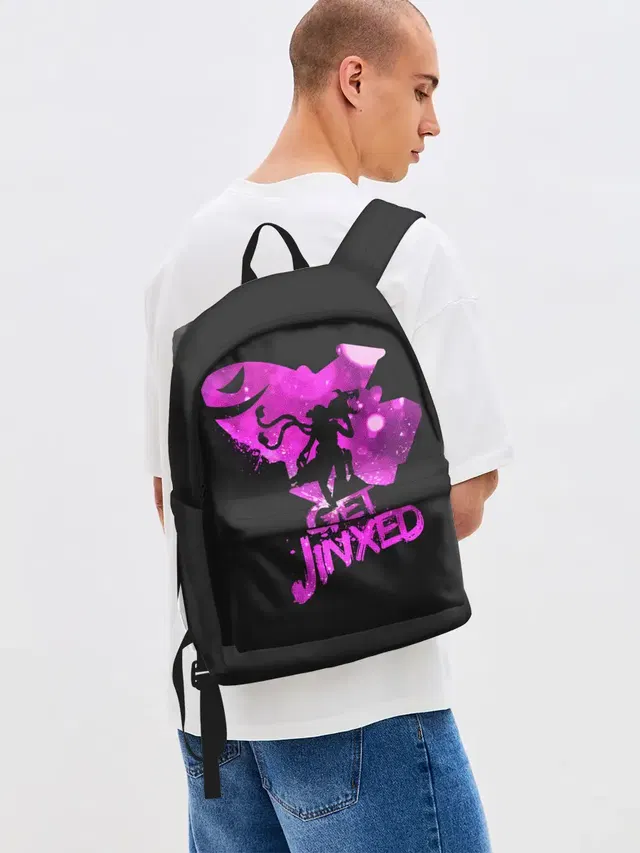 Джинсовый рюкзак с принтом «Get Jinxed»