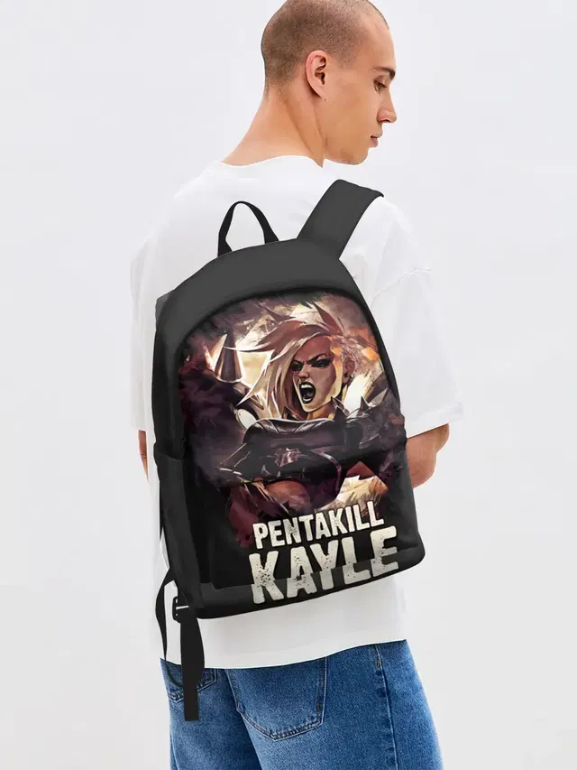 Джинсовый рюкзак с принтом «Kayle»