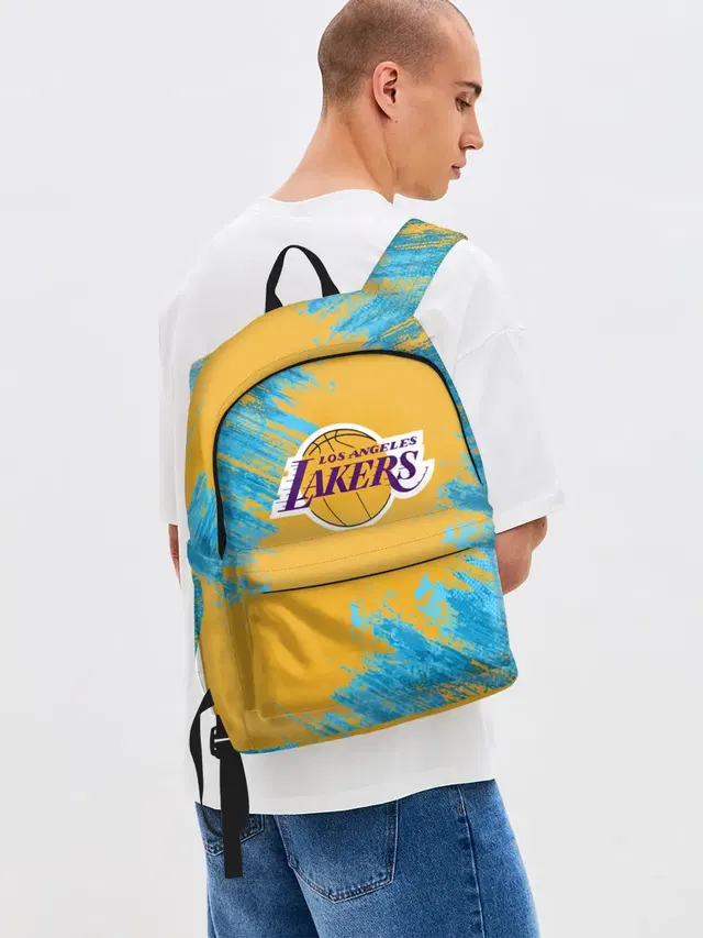 Джинсовый рюкзак с принтом «Баскетбольный мяч — Kobe Bryant»