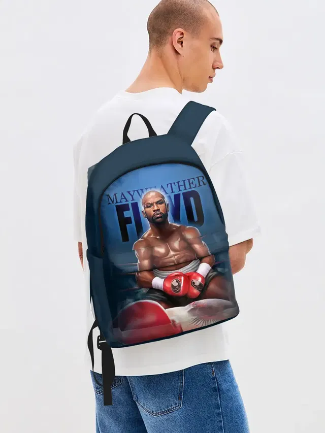 Джинсовый рюкзак с принтом «Бокс — Mayweather»