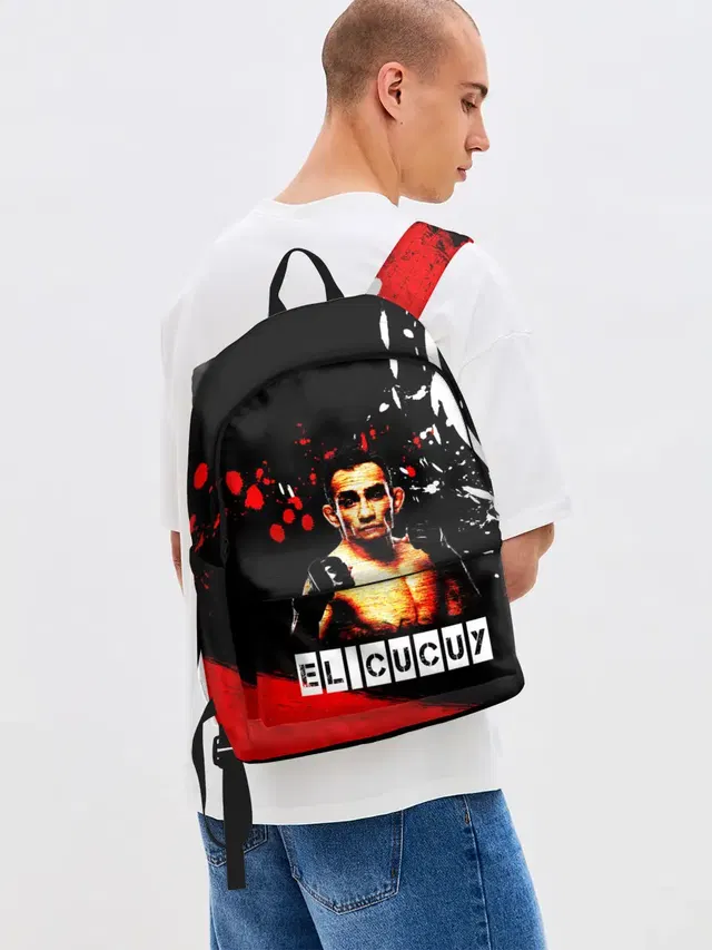 Джинсовый рюкзак с принтом «MMA — EL CUCUY»
