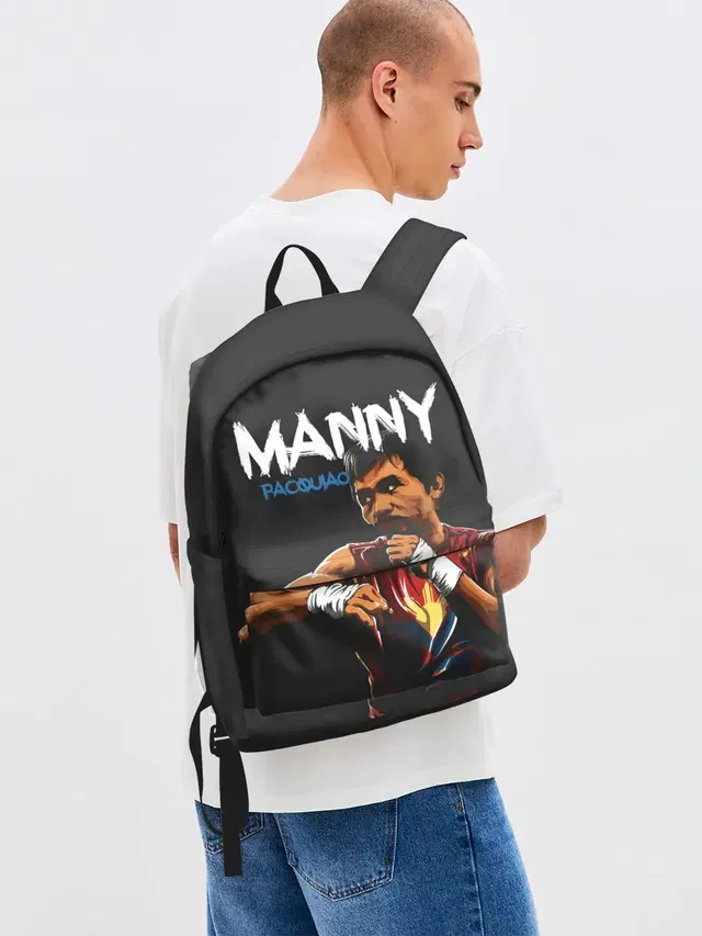 Джинсовый рюкзак с принтом «Бокс — Manny»