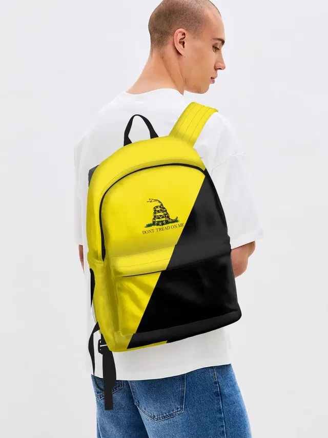 Джинсовый рюкзак с принтом «Анархия — Dont tread on me»