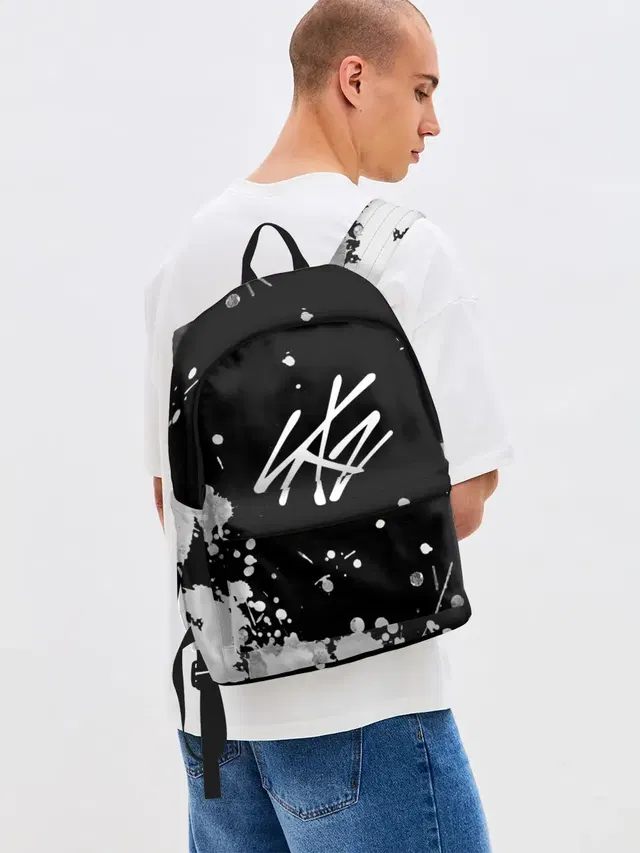 Джинсовый рюкзак с принтом «Logo»