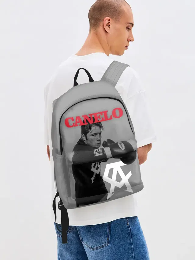 Джинсовый рюкзак с принтом «Бокс — Canelo»