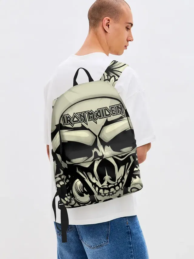 Джинсовый рюкзак с принтом «Skull»
