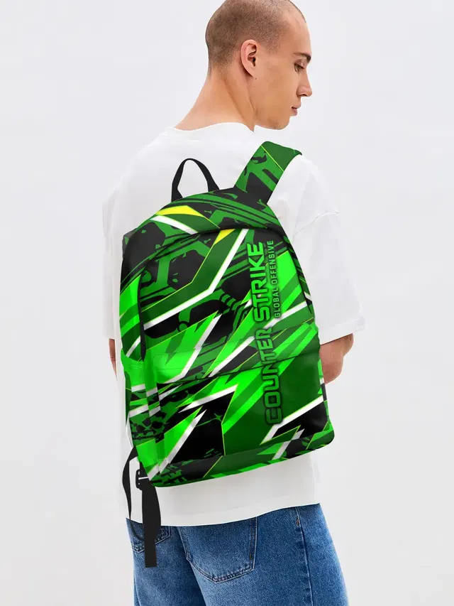 Джинсовый рюкзак с принтом «abstract geometric pattern»