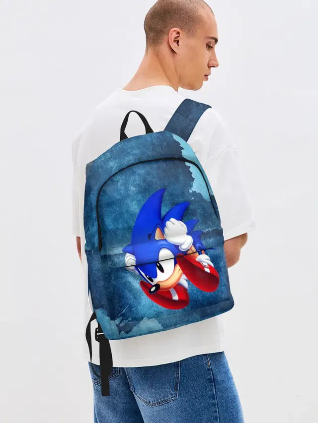 Джинсовый рюкзак с принтом «sonic»