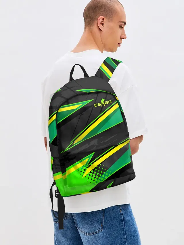 Джинсовый рюкзак с принтом «Racing stripes»