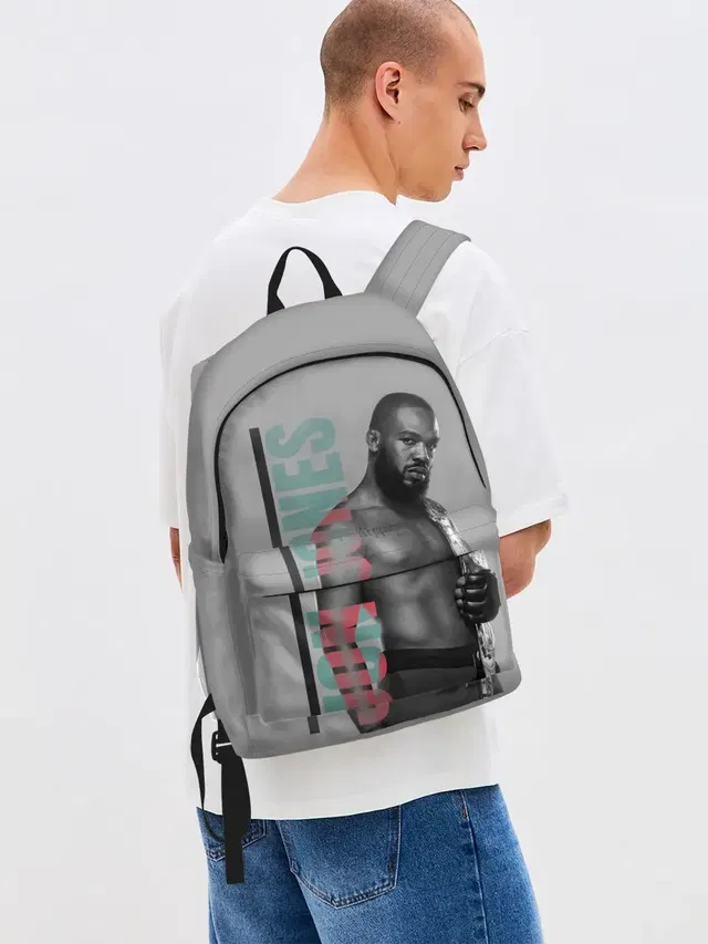Джинсовый рюкзак с принтом «MMA — Jon Jones»