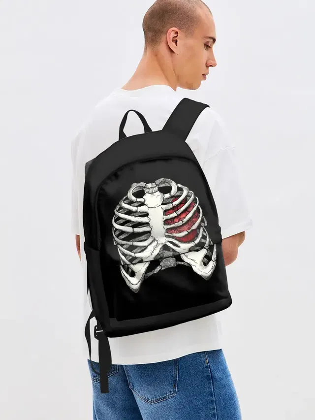 Джинсовый рюкзак с принтом «Другие — My Heart»