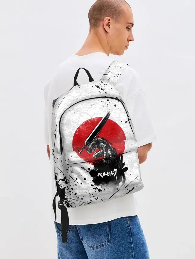 Джинсовый рюкзак с принтом «Берсерк — guts berserk меч»