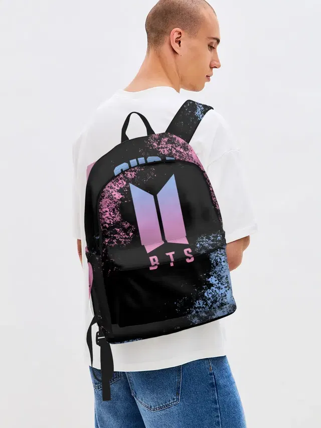 Джинсовый рюкзак с принтом «BTS — BTS SUGA»