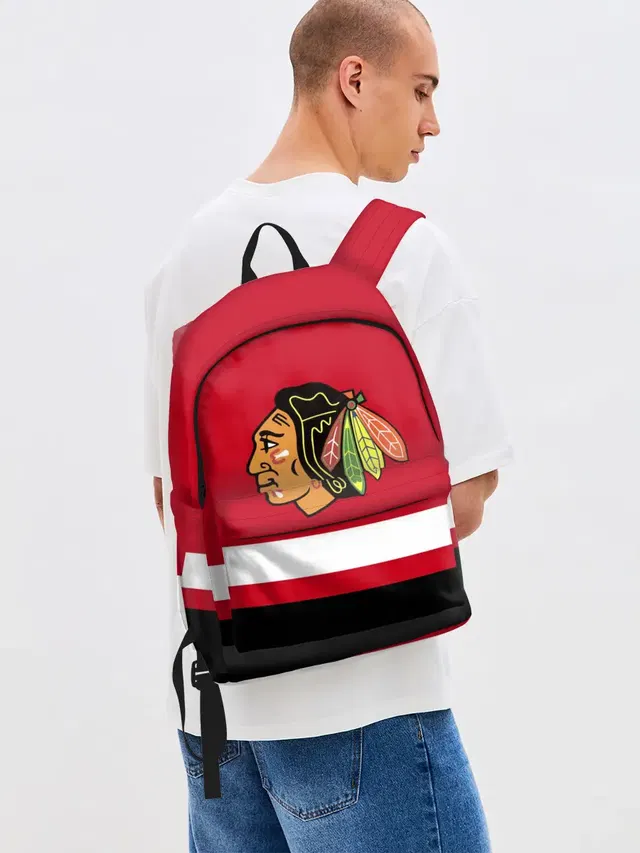 Джинсовый рюкзак с принтом «НХЛ — Chicago Blackhawks»