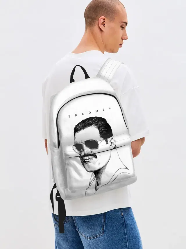 Джинсовый рюкзак с принтом «Sunglasses»