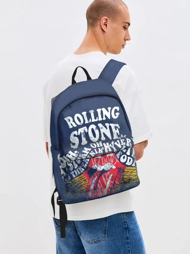 Джинсовый рюкзак с принтом «Rolling Stones — Rolling Stone»