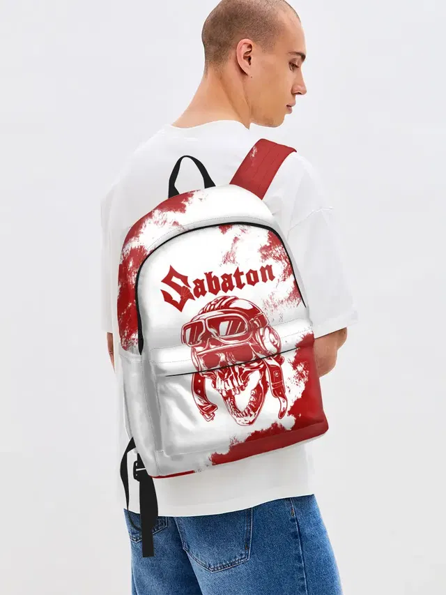 Джинсовый рюкзак с принтом «Sabaton»