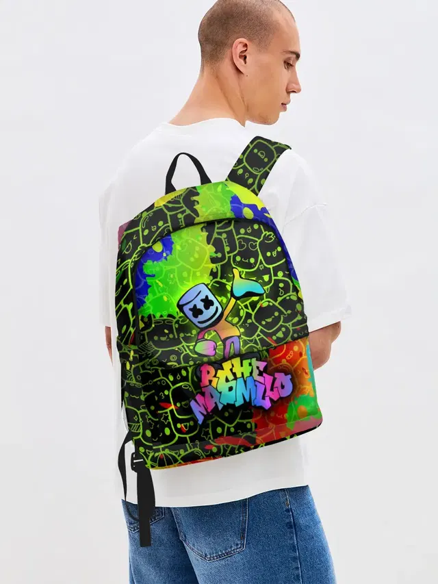 Джинсовый рюкзак с принтом «Doodle Pattern»