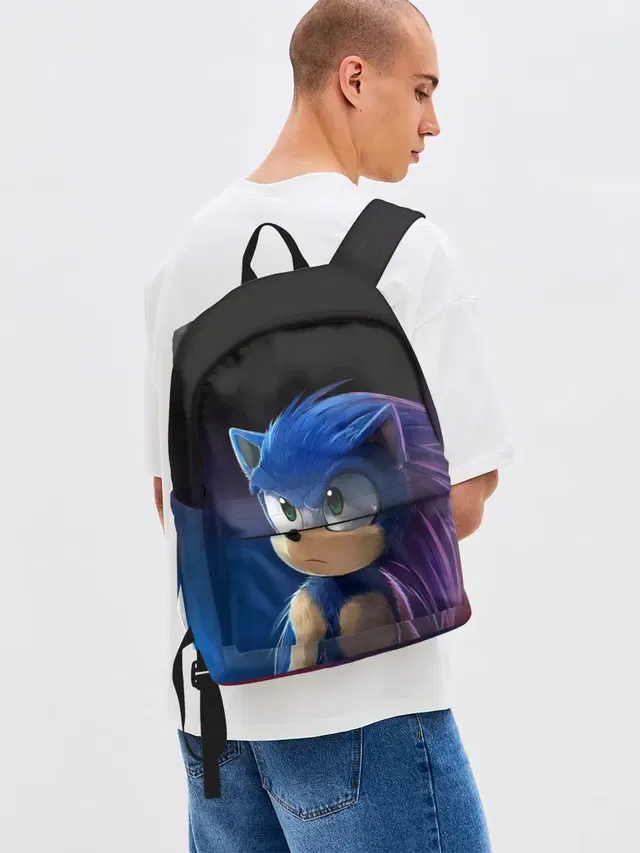 Джинсовый рюкзак с принтом «Sonic Movie»