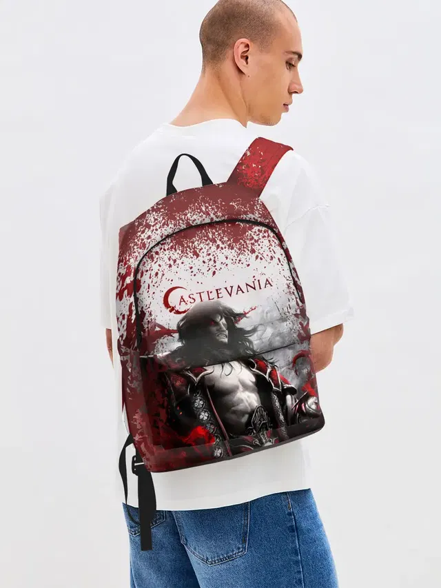 Джинсовый рюкзак с принтом «Vampire — Castlevania»