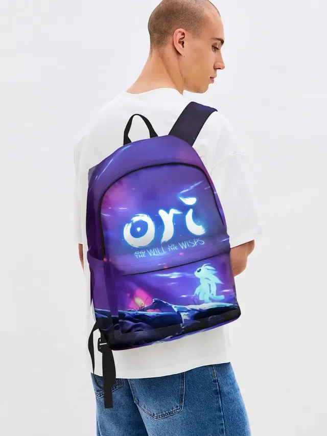 Джинсовый рюкзак с принтом «Ori (character)»