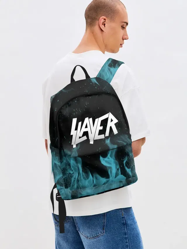 Джинсовый рюкзак с принтом «Slayer»