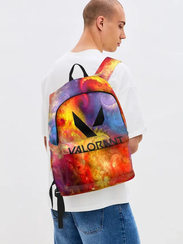 Джинсовый рюкзак с принтом «Valorant»
