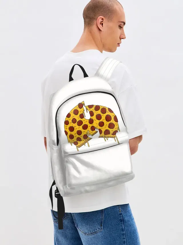 Джинсовый рюкзак с принтом «Pizza Clan»