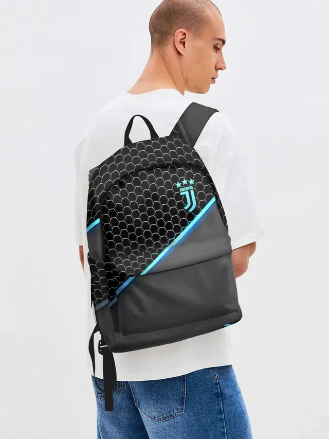 Джинсовый рюкзак с принтом «Honeycomb pattern — Juventus F.C.»
