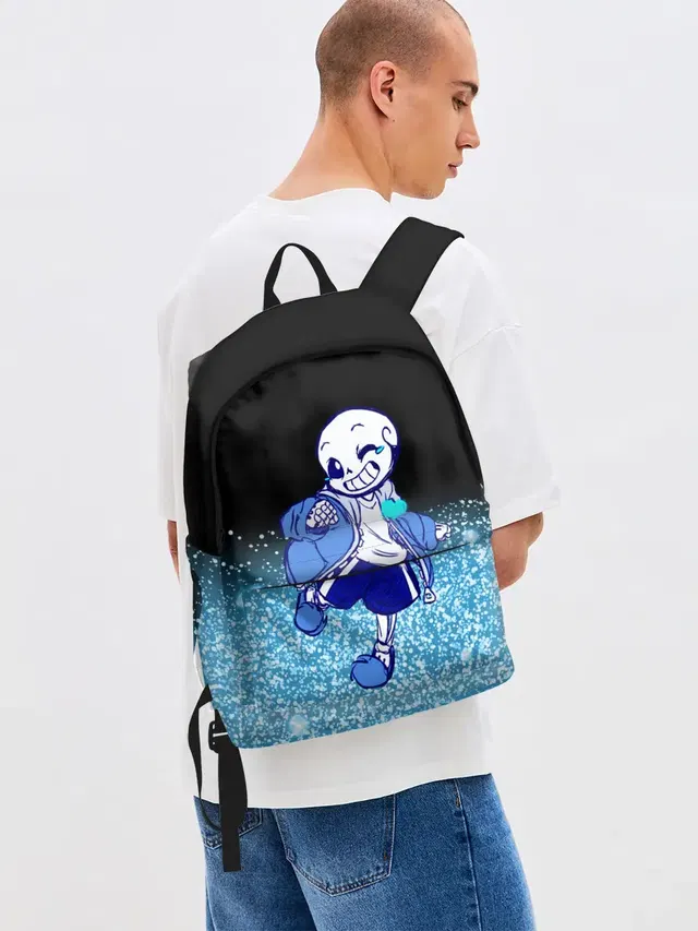 Джинсовый рюкзак с принтом «Undertale — SOUL»