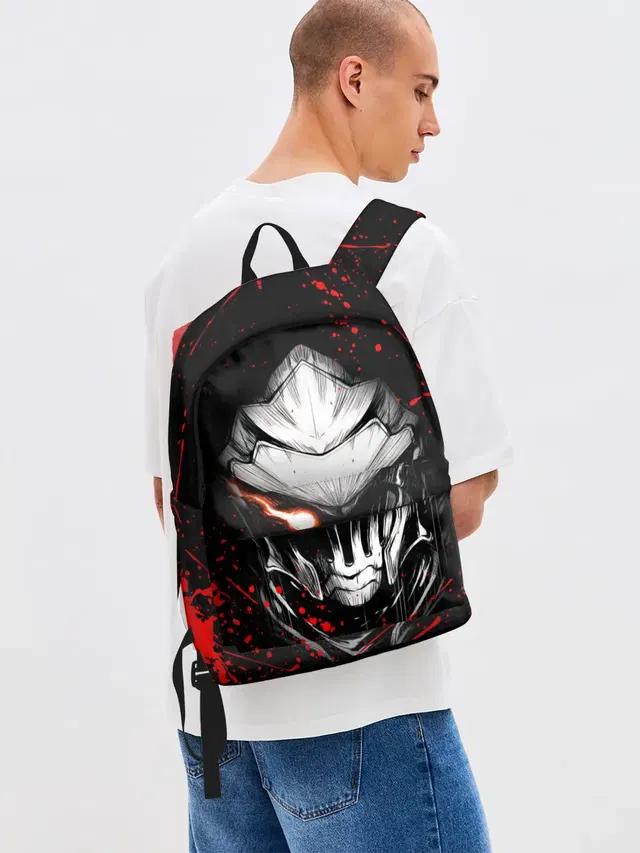 Джинсовый рюкзак с принтом «Goblin Slayer»