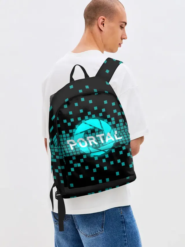 Джинсовый рюкзак с принтом «Portal series»