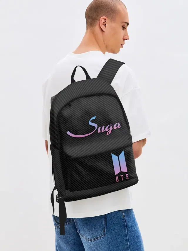 Джинсовый рюкзак с принтом «BTS — BTS Suga»
