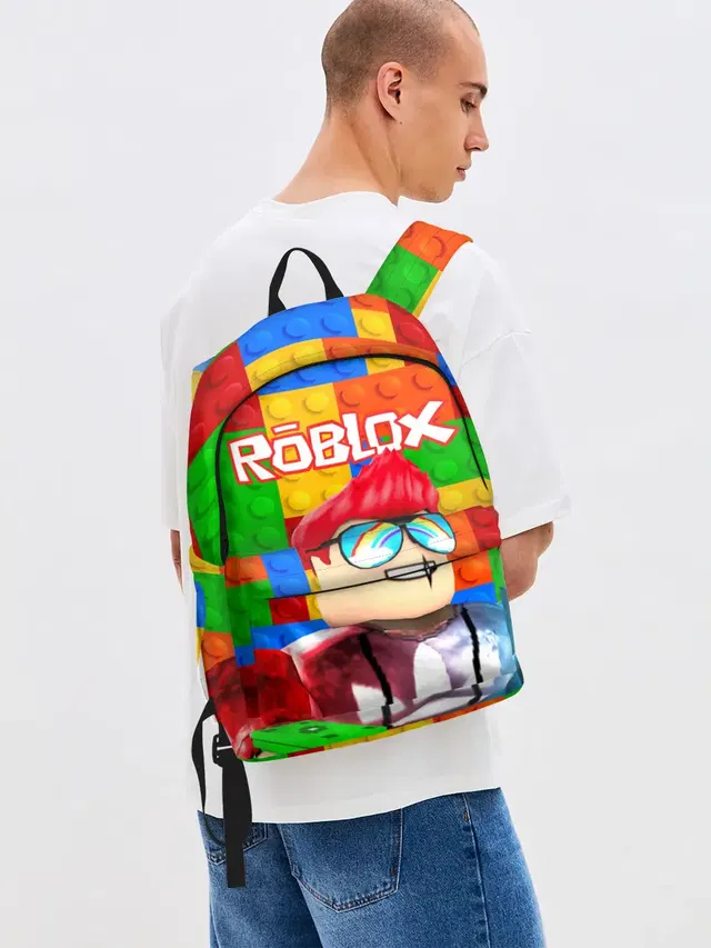 Джинсовый рюкзак с принтом «Роблокс — ROBLOX [3]»